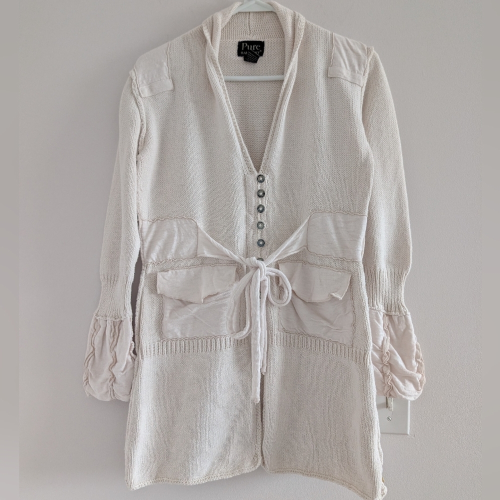 Handmade 100% Cotton Long Sweater